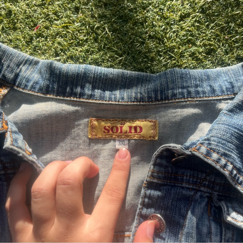 Vintage Solid Jean Jacket - Picture 3 of 5